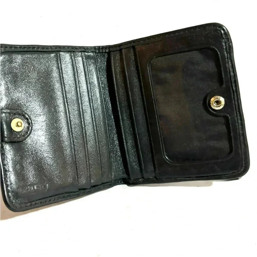 Coach black/ gray glitter leather wallet - Picture 4 of 7